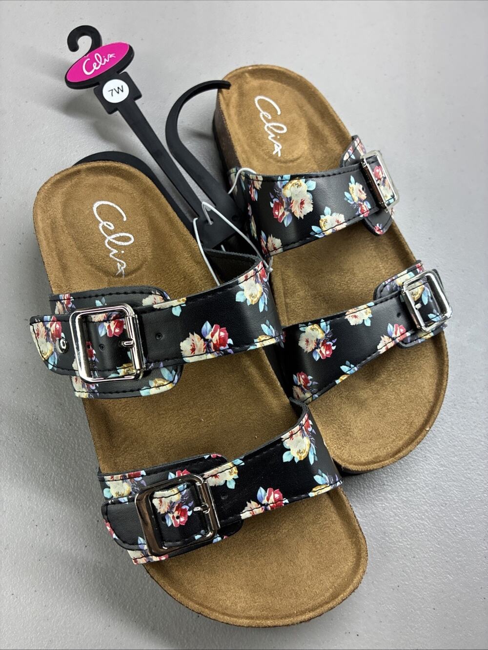 Celia Boulder Footbed Slide Sandals Women’s Size 7